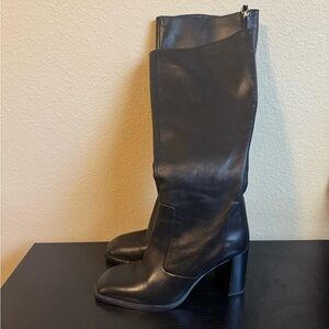 Zara Leather Heeled Boots
